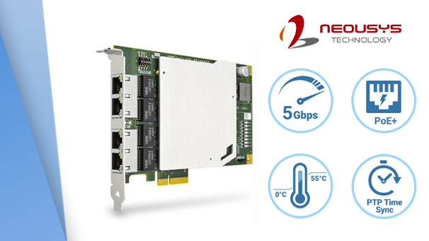 Neousys PCIe-PoE464at: quattro porte 5GbE PoE+ per i sistemi di visione multi-camera Neousys PCIe-PoE464at: quattro porte 5GbE PoE+ per i sistemi di visione multi-camera